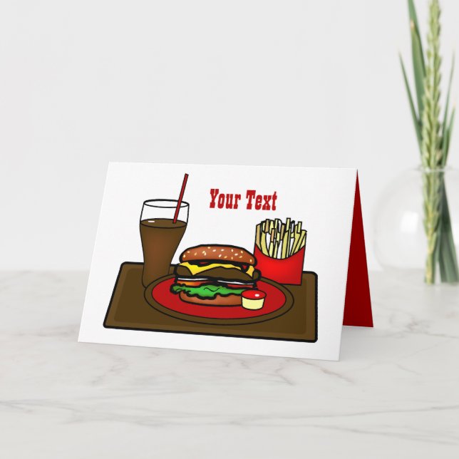 Hamburger Platter Grußkarte Karte (Vorderseite)