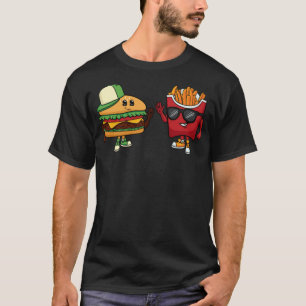 Hamburger & Pommes Frites Küchenchef Gebäck geback T-Shirt