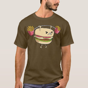 Hamburger Pommes Gewichtheben T-Shirt