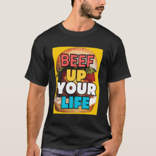 Hamburger Print T - Shirt