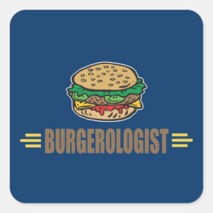 Hamburger Quadratischer Aufkleber