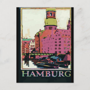 Hamburger Reiseplakat Postkarte