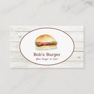 Hamburger-Restaurant/ Food Truck Geschäftskarte Visitenkarte