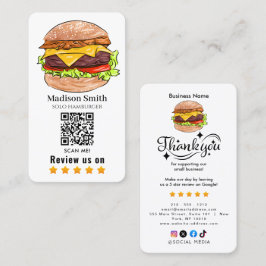 hamburger  review QR Code  Visitenkarte