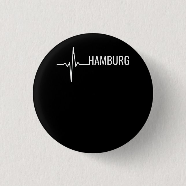 Hamburger Stadt Herzschlag Button (Vorderseite)