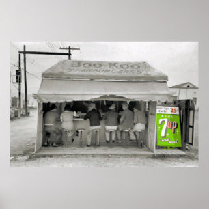 Hamburger Stand Art, Text hinzufügen Poster