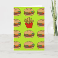 Hamburger- und Fischrogengrußkarte