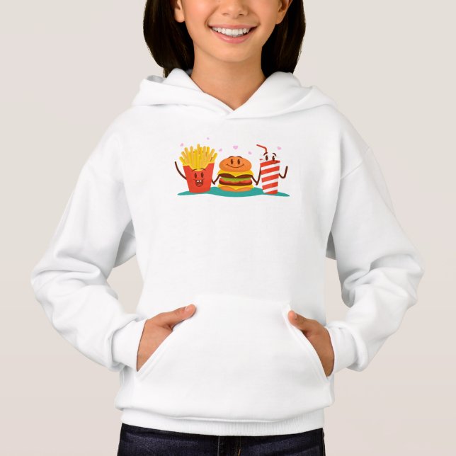 Hamburger und Friends Bester Freund Hoodie (Vorderseite)