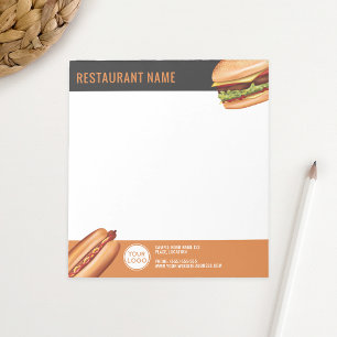 Hamburger und Hot Dog Fast-Food-Restaurant individ Notizblock