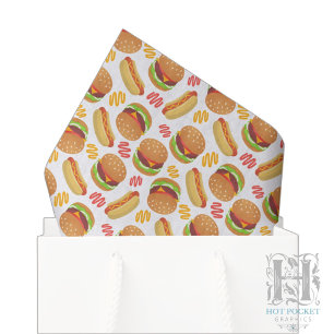 Hamburger und Hot Dogs Tissue-Papier Seidenpapier