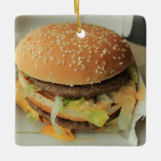 Hamburger und Pommes frites Keramikornament