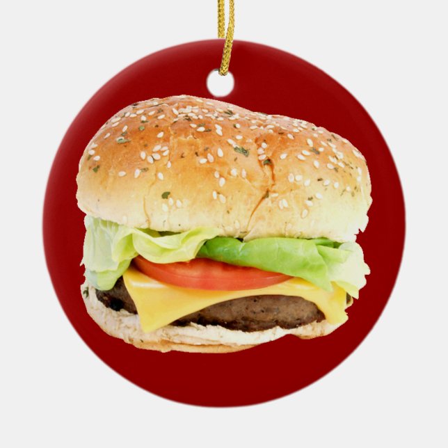 Hamburger-Verzierung Keramik Ornament (Vorne)