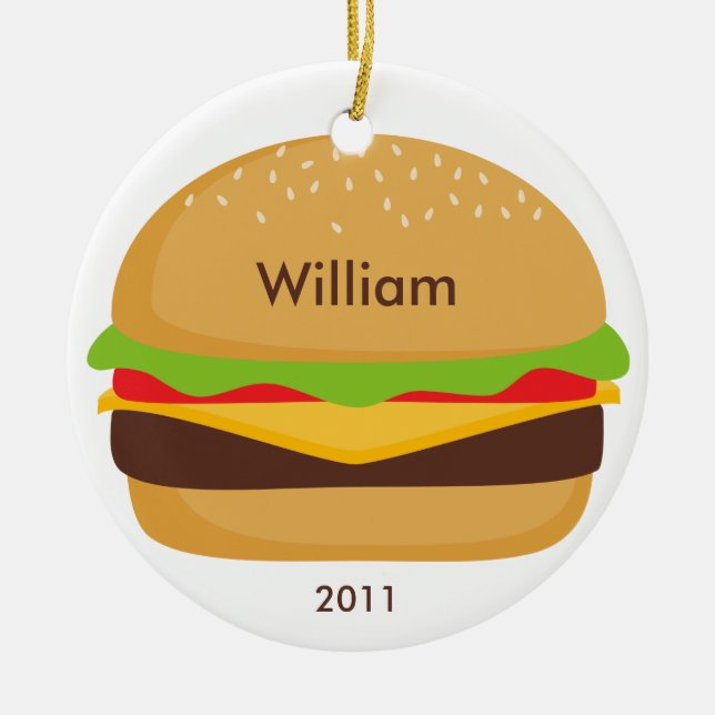 Hamburger-Verzierung Keramikornament (Vorne)