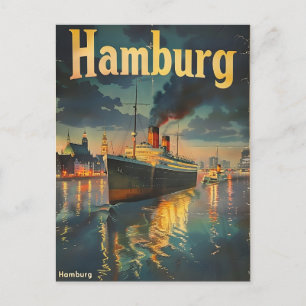 Hamburger Vintage Postkarte