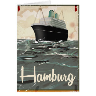 Hamburger Vintage Reiseplakat