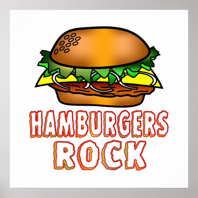 Hamburgers Rock Poster (Vorne)