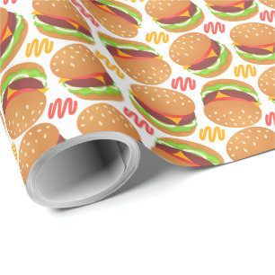 Hamburgers Wrapping Paper Geschenkpapier