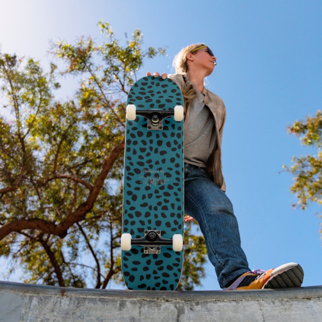 HAMbWG Aquamarin Leopard Skateboard (Außenbereich 1)