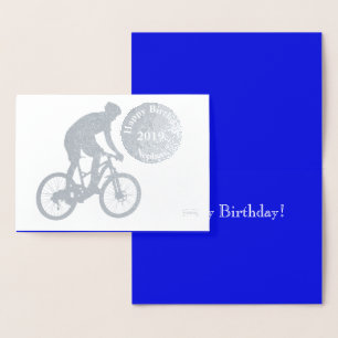 HAMbWG - Bike Rider Geburtstag Folienkarte