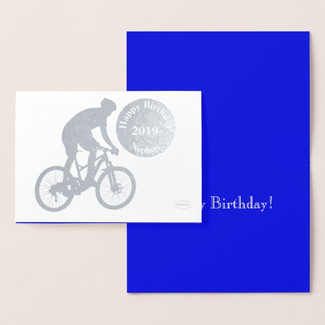 HAMbWG - Bike Rider Geburtstag Folienkarte (Anzeige)