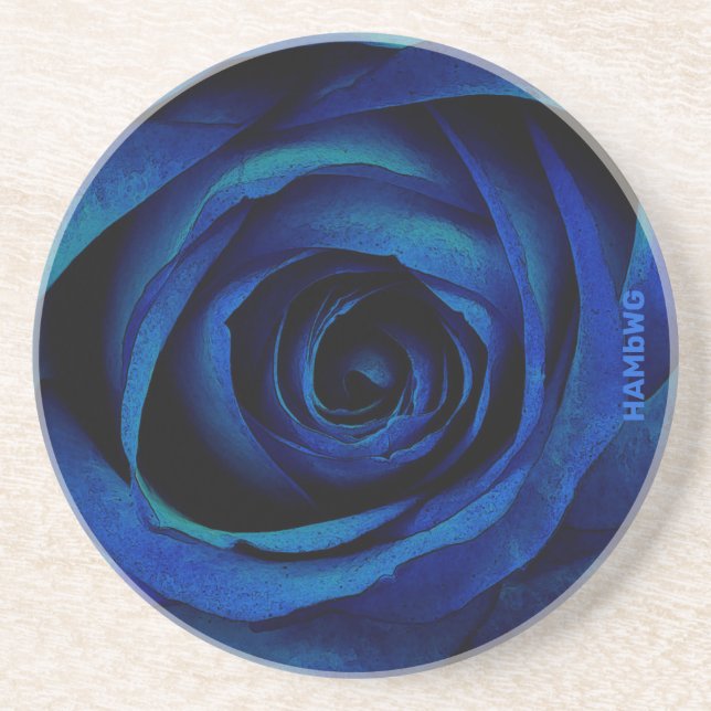 HAMbWG Blue Rose Drink Untersetzer (Vorne)