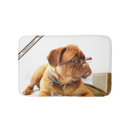 HAMbWG - Bulldog mit Brille - Badematte