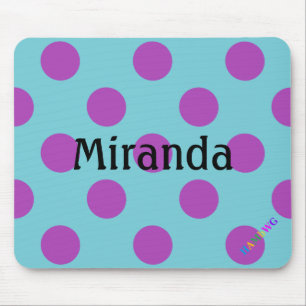 HAMbWG - Computer Mouse - Violet Polka Dots Mousepad