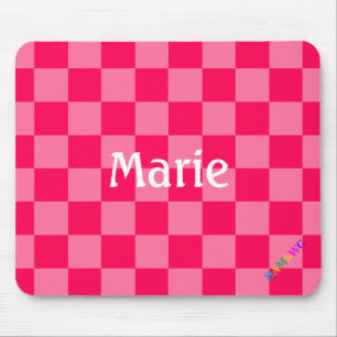 HAMbWG - ComputerMaus - Hot-Pink-Schachbrett Mousepad