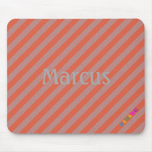 HAMbWG - ComputerMaus - Orange Diagonal Mousepad (Vorne)