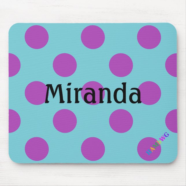 HAMbWG - ComputerMaus - Polka-Dots für Violett Mousepad (Vorne)