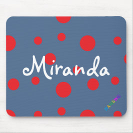HAMbWG - ComputerMaus - rote Polka-Punkte Mousepad