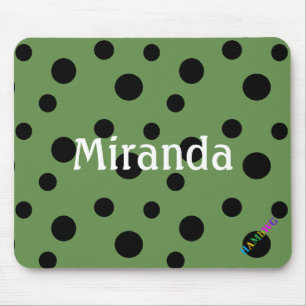 HAMbWG - Computermäuse - schwarze, verrückte Polka Mousepad