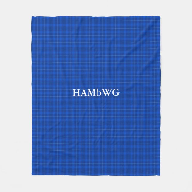 HAMbWG Fleece Blanket - Blau Kariert (Vorderseite)