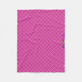 HAMbWG Fleece Blanket - Rosa Kariert