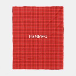 HAMbWG Fleece Blanket - Rot Kariert