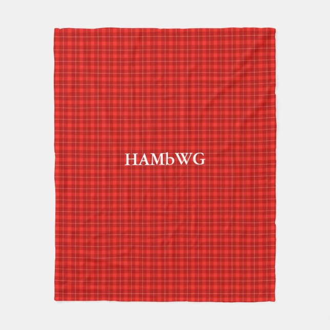 HAMbWG Fleece Blanket - Rot Kariert (Vorderseite)
