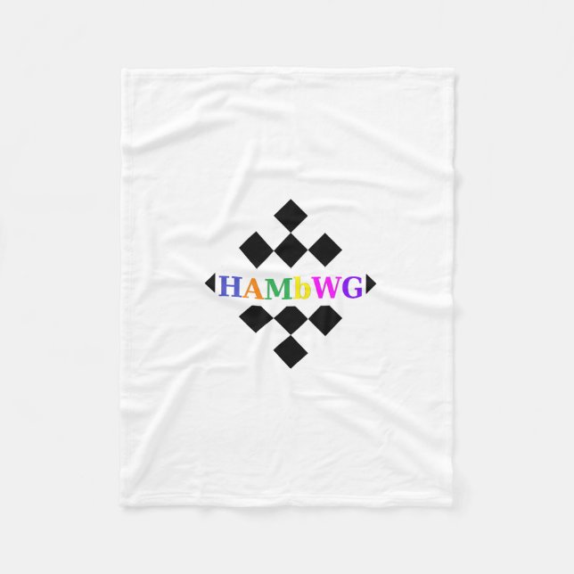 HAMbWG - Fleece Blanket - Schachbrett w Logo (Vorderseite)