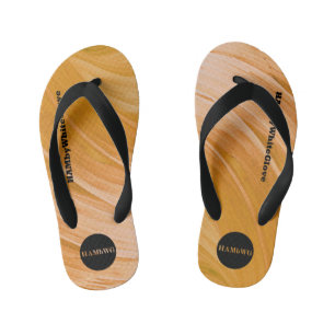HAMbWG Flip-Flops - Orange Swirl Kinderbadesandalen