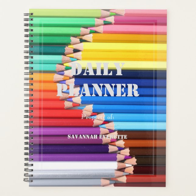 HAMbWG - Foto Daily Planner - Farbige Stifte Planer (Vorderseite)
