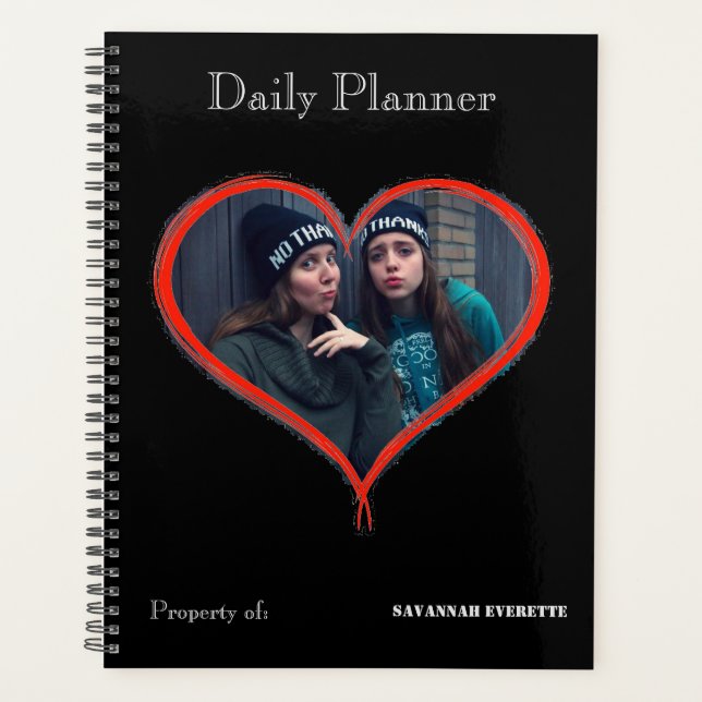 HAMbWG - Foto Daily Planner - Foto Herz Planer (Vorderseite)
