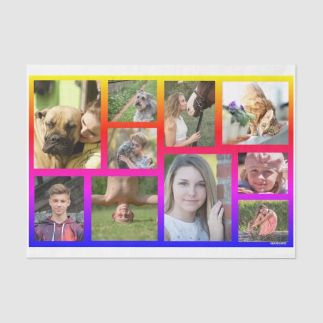 HAMbWG - FotoCollage mit Regenbogen-Framing Seidenpapier (Vorderseite)