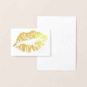 HAMbWG - Gold Foil Card - Lippen Folienkarte