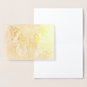 HAMbWG - Gold Foil Card - Schmetterling Folienkarte