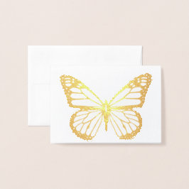 HAMbWG - Gold Foil Card - Schmetterling Mini Note  Folienkarte