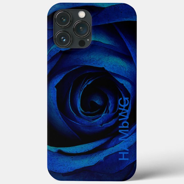 HAMbWG - Gothic Blue Rose Case-Mate iPhone Hülle (Rückseite)