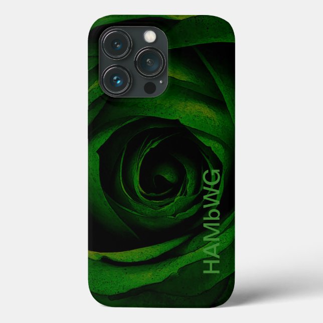 HAMbWG - Gothic Green Rose Case-Mate iPhone Hülle (Rückseite)