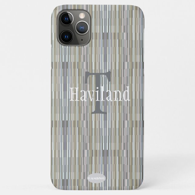HAMbWG Gray Gold Gradient Monogram Case-Mate iPhone Hülle (Rückseite)