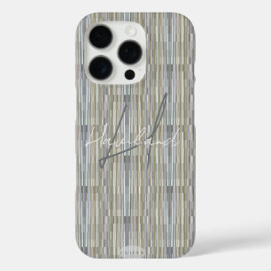 HAMbWG Gray Gold Gradient Monogram iPhone 16 Pro Hülle