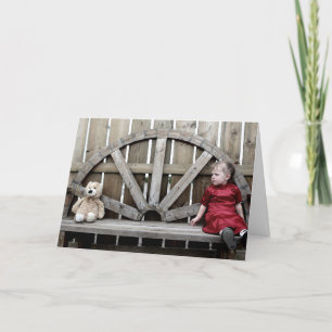 HAMbWG - Grußkarte - Little Girl w Teddy Karte