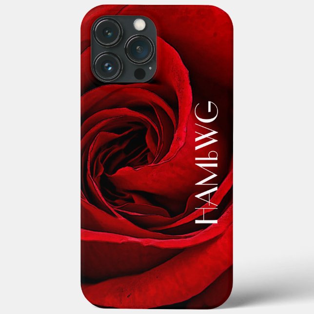 HAMbWG - Handy-Fall - Rote Rose Case-Mate iPhone Hülle (Rückseite)